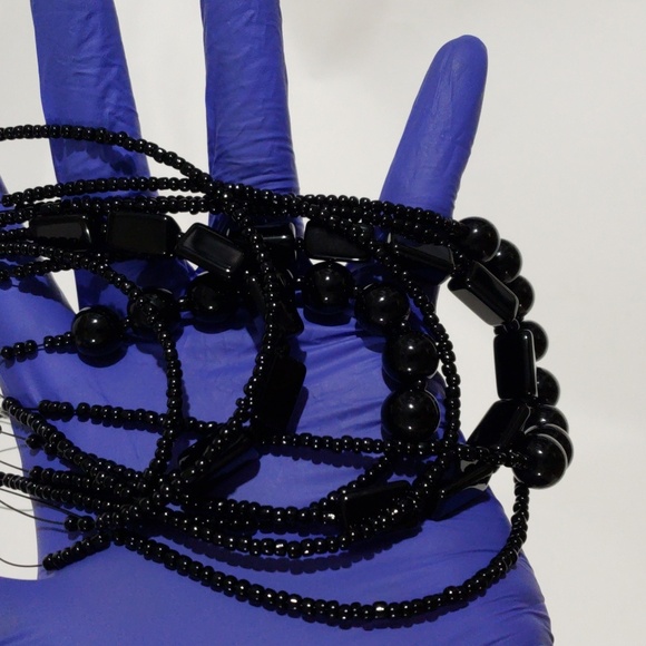 Chico's Layered Black Beaded Necklace – Multi-Strand Statement Jewelry for Women - Picture 10 of 10